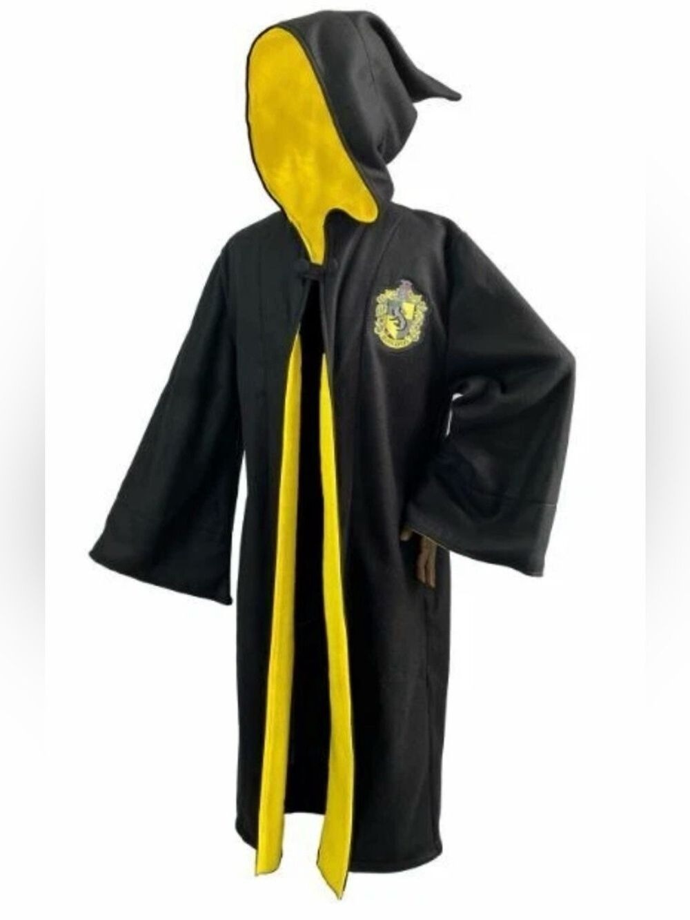Harry Potter Hufflepuff Adult Wizard Robe Costume with Hood